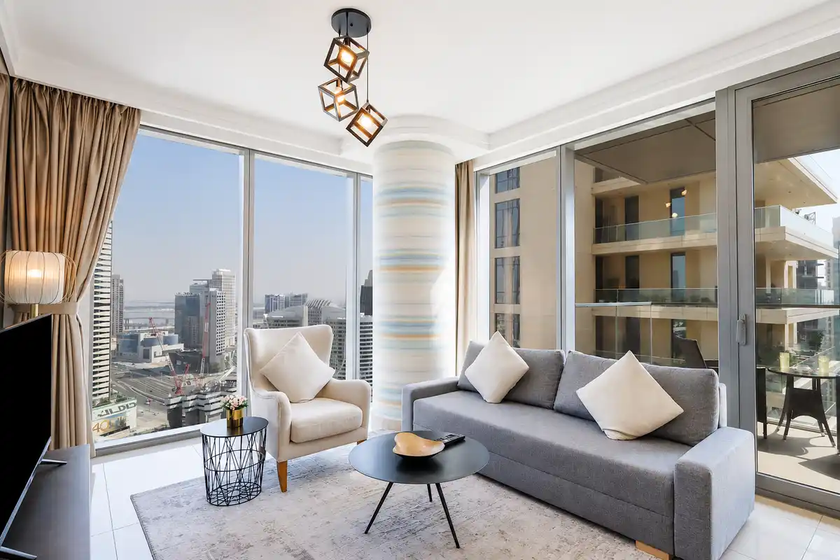 Bright 1BR, Boulevard Point, Dubai