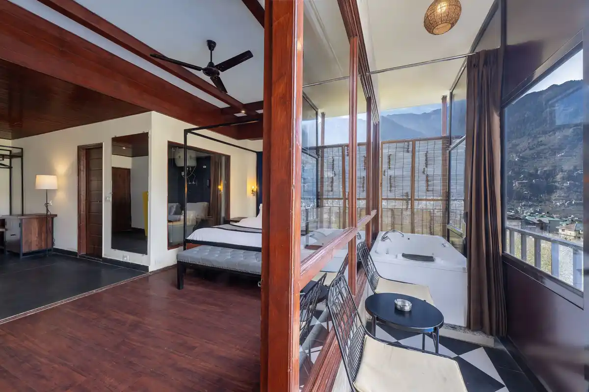Echor Himalayan Aurum Resort & Spa, Manali Premier Jacuzzi Room with Balcony (Mountain View)