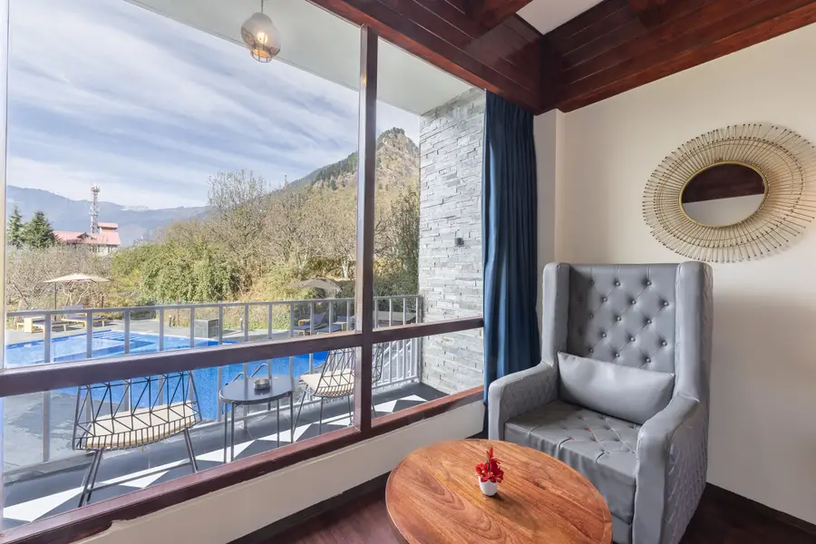 Echor Himalayan Aurum Resort & Spa, Manali Superior Deluxe Room with Balcony (Pool View)