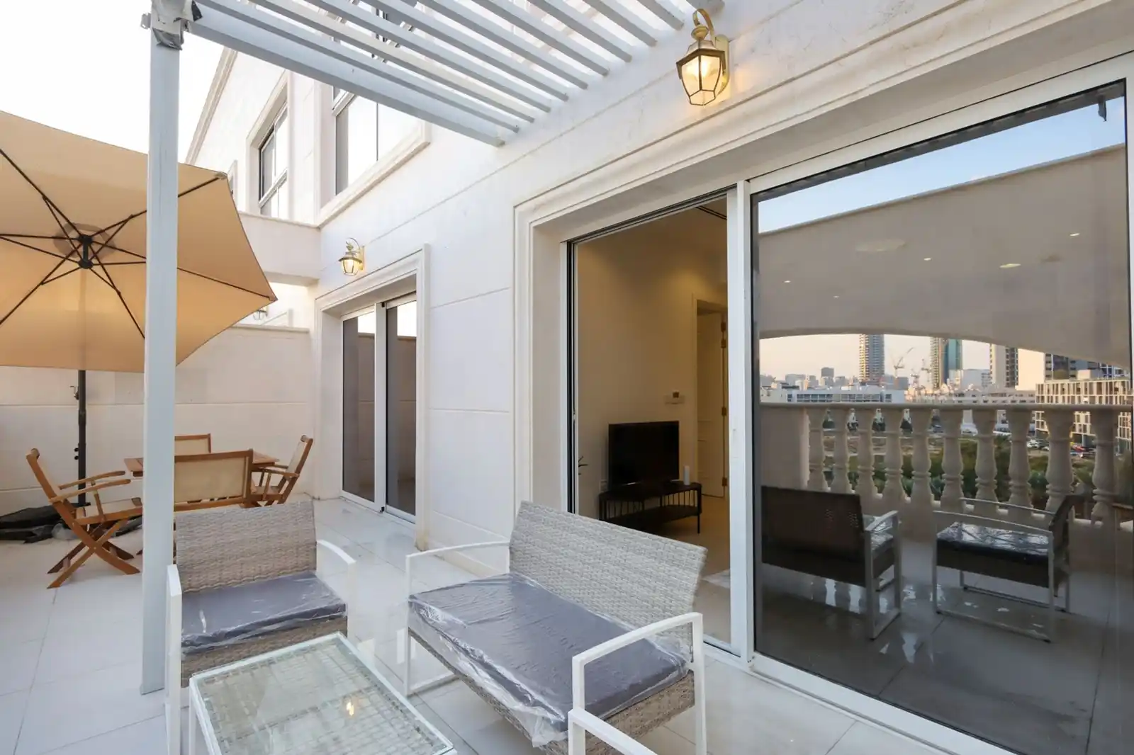Modern 1BR Oasis with Stunning Terrace, JVC, Dubai