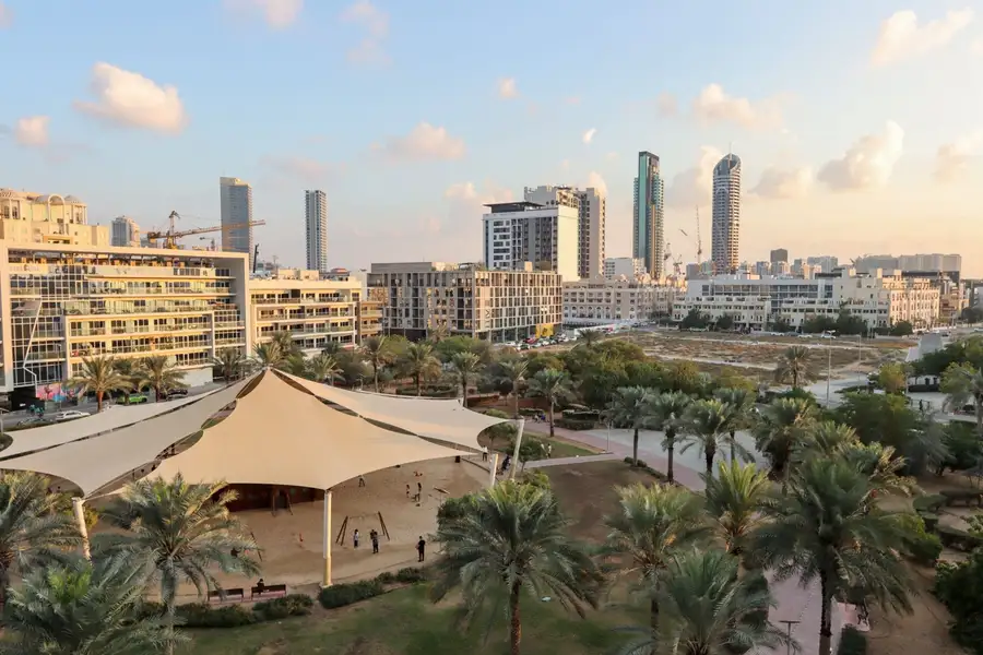 Modern 1BR Oasis with Stunning Terrace, JVC, Dubai