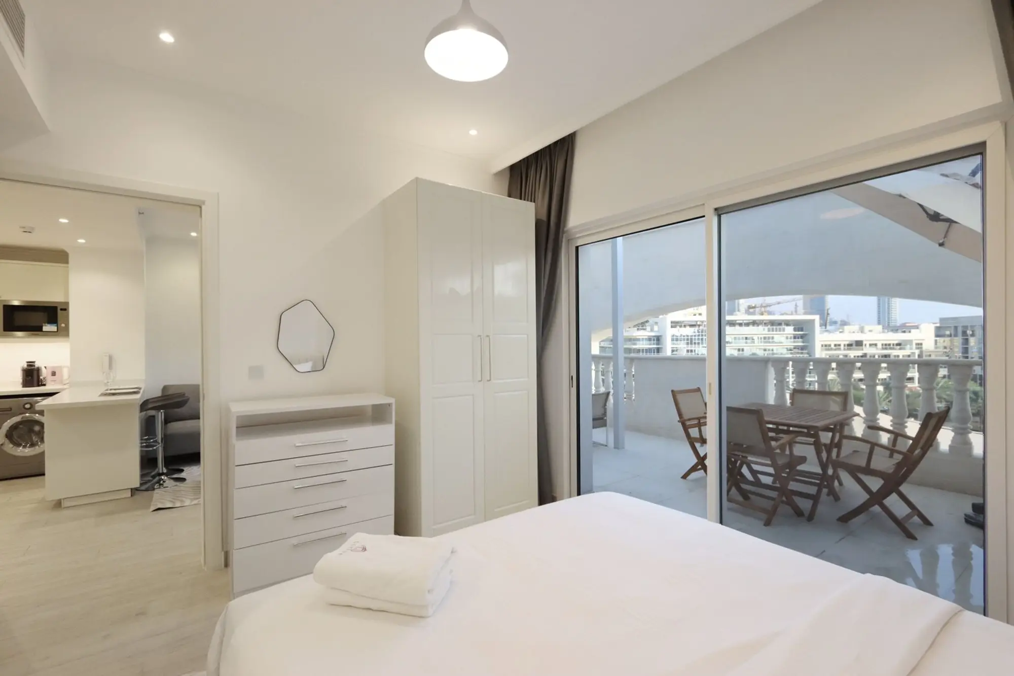 Modern 1BR Oasis with Stunning Terrace, JVC, Dubai