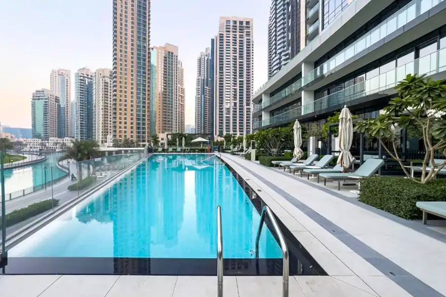 Modern 2BR with Partial Burj Khalifa View, Dubai