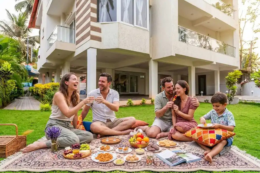 Palm Grove – Private Pool & Lawn, Anjuna.(M2), North Goa