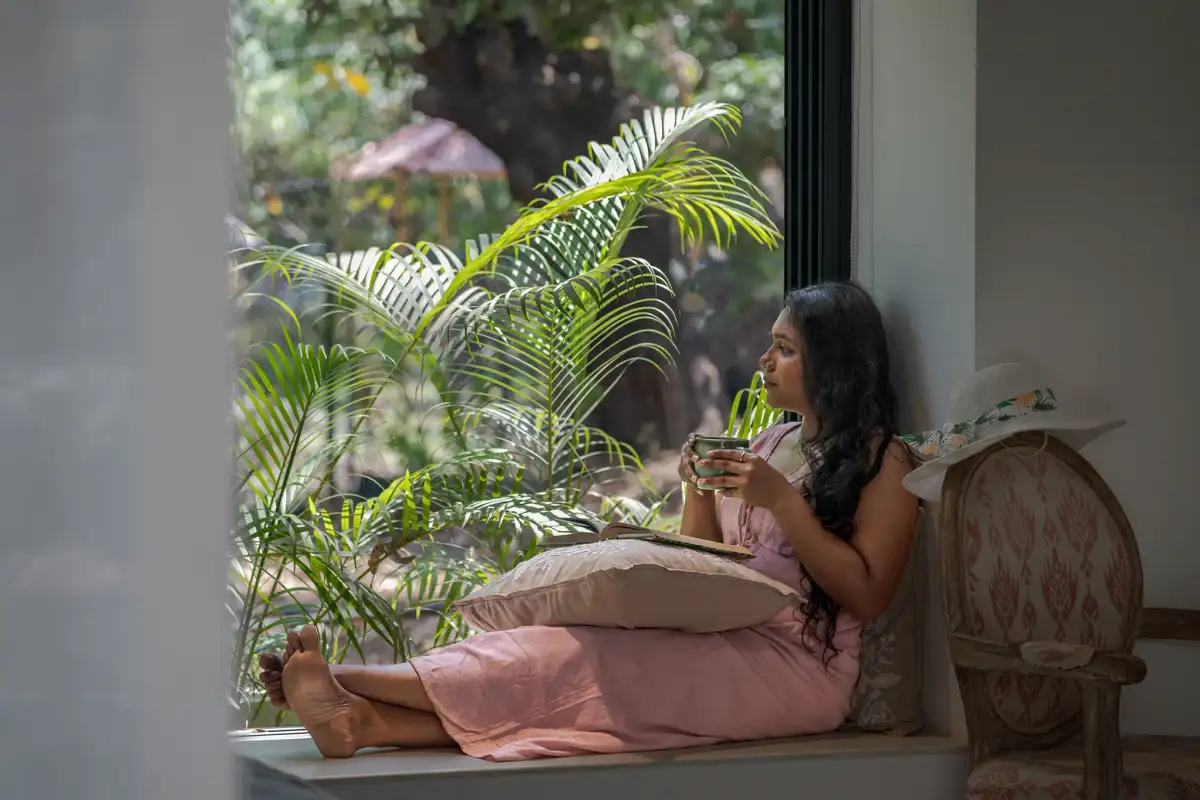 SaffronStays Oriana. Layout, Alibaug