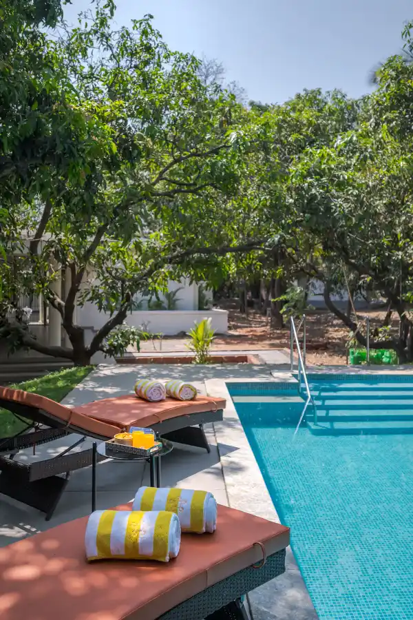 SaffronStays Oriana. Layout, Alibaug