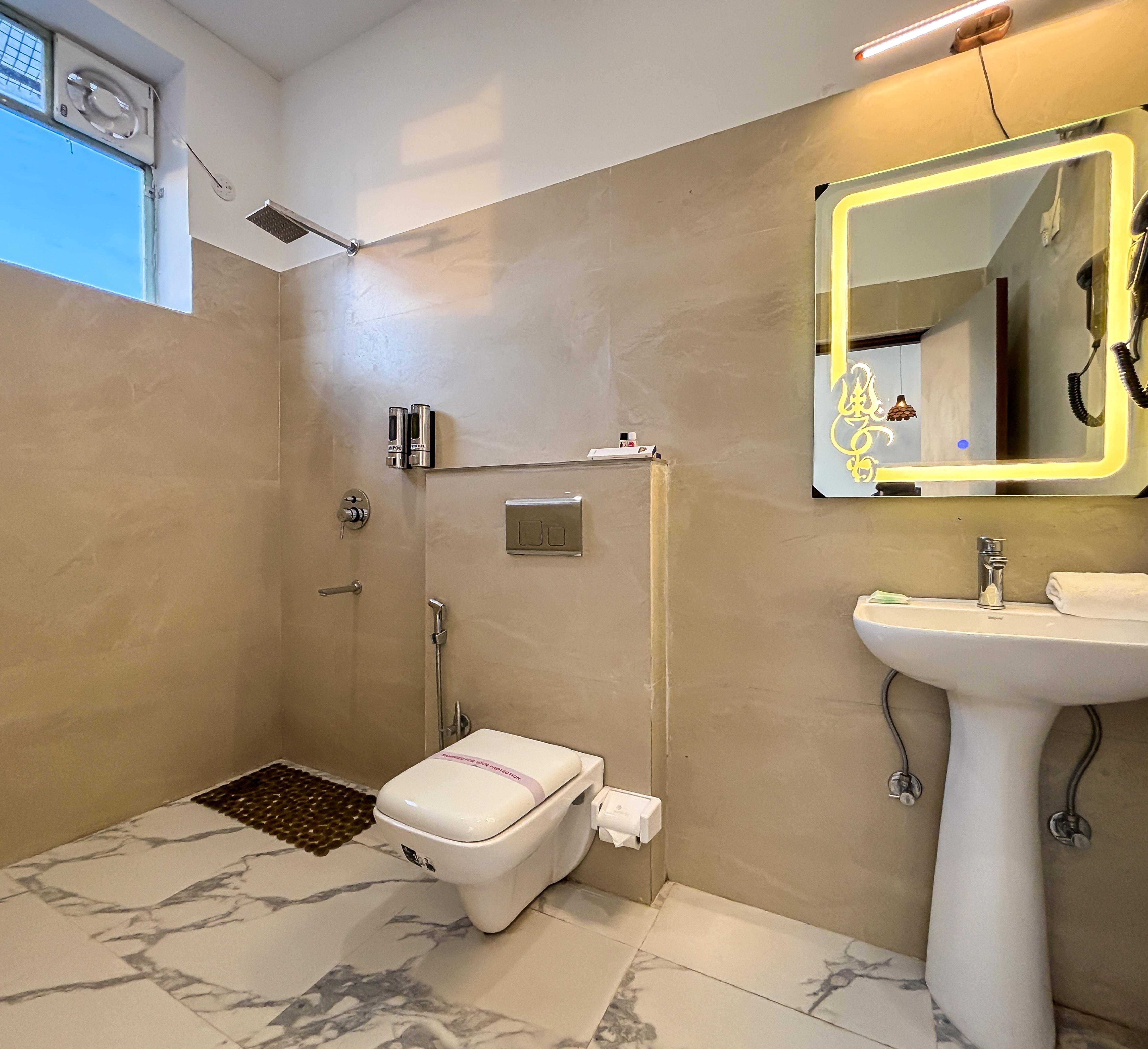 The Neeraj River Forest Resort Wellness Center Bathroom