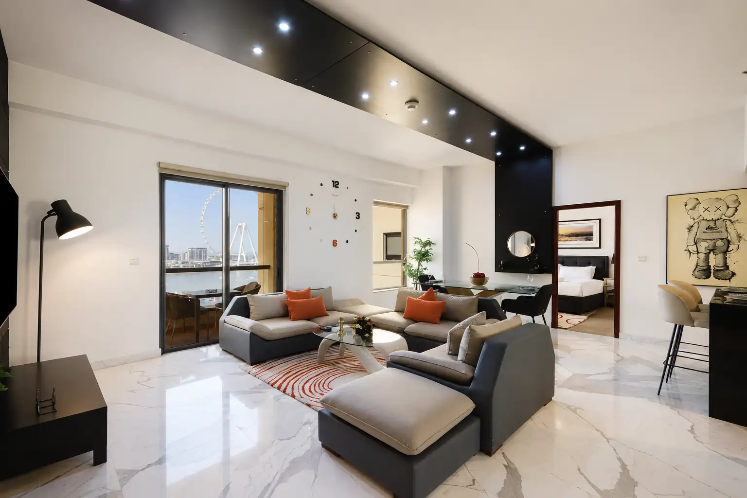 Upgraded 1B with Beach Access and Ain Dubai Views, Dubai